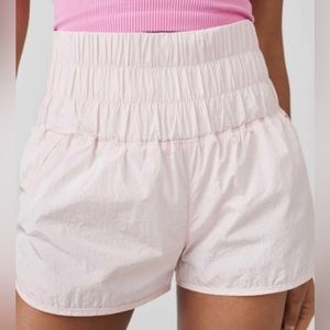 Free People Movement Shorts Pink The Way Home High Waist Shorts Touch of Pink